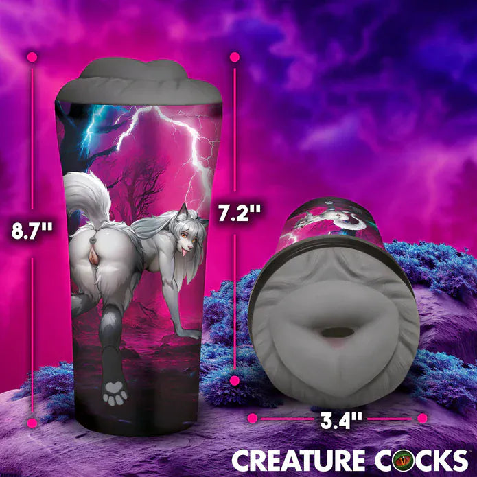 Masturbateur de Fantaisie - Wild Wolf Ass Stroker | Tunnel Texturé & Succion Réglable Creature Cocks Sensations plus