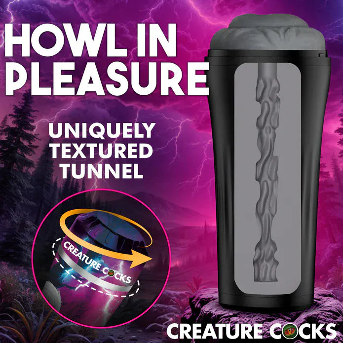 Masturbateur de Fantaisie - Wild Wolf Ass Stroker | Tunnel Texturé & Succion Réglable Creature Cocks Sensations plus