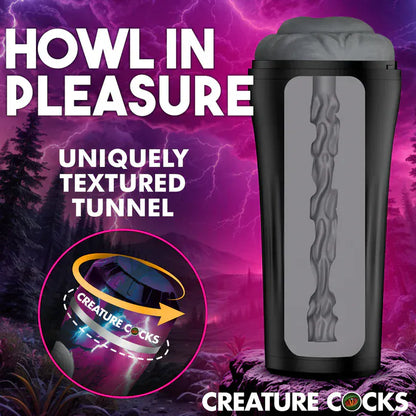 Masturbateur de Fantaisie - Wild Wolf Ass Stroker | Tunnel Texturé & Succion Réglable Creature Cocks Sensations plus