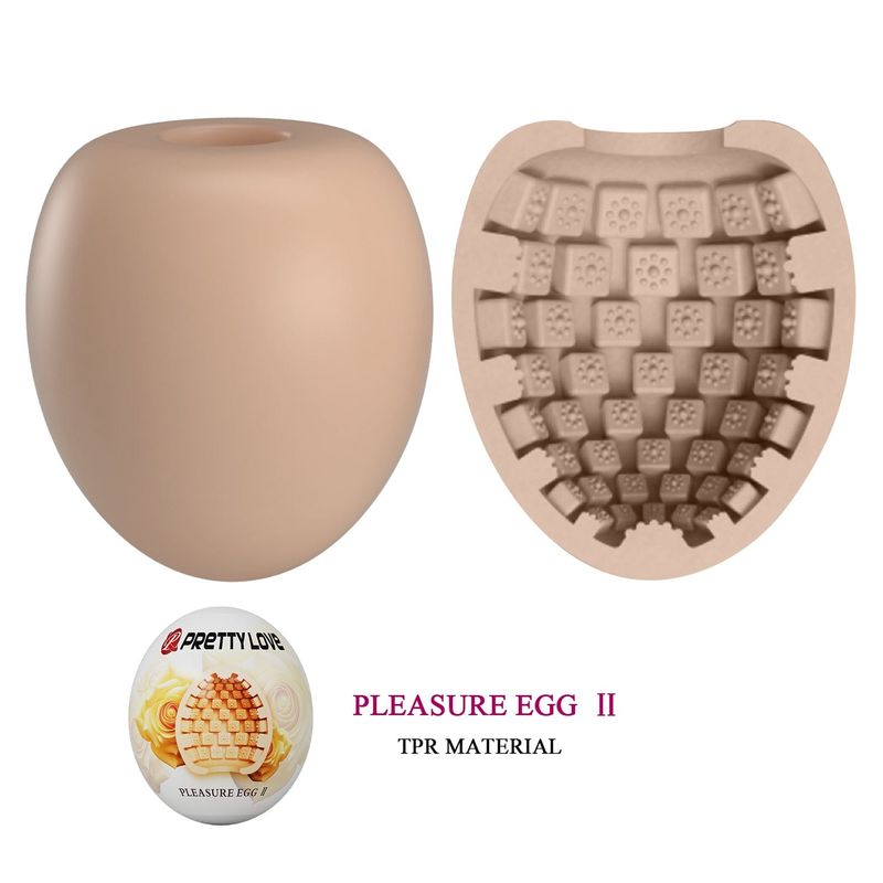 Masturbateur Discret pour Homme - Pleasure Egg | 3 Textures pour Stimuler le Gland Pretty Love Sensations plus