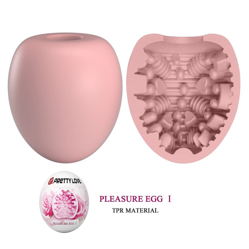 Masturbateur Discret pour Homme - Pleasure Egg | 3 Textures pour Stimuler le Gland Pretty Love Sensations plus