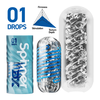 Masturbateur - Tenga Spinning DX | 3 Modèles Tournoyants pour Plaisir Intense Tenga Sensations plus