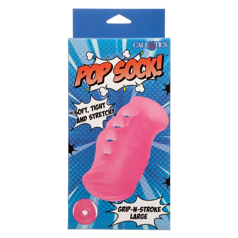 Masturbateur Texturé- Pop Sock! Grip-N-Stroke | Ergonomique & Ultra Serrées Calexotics Sensations plus