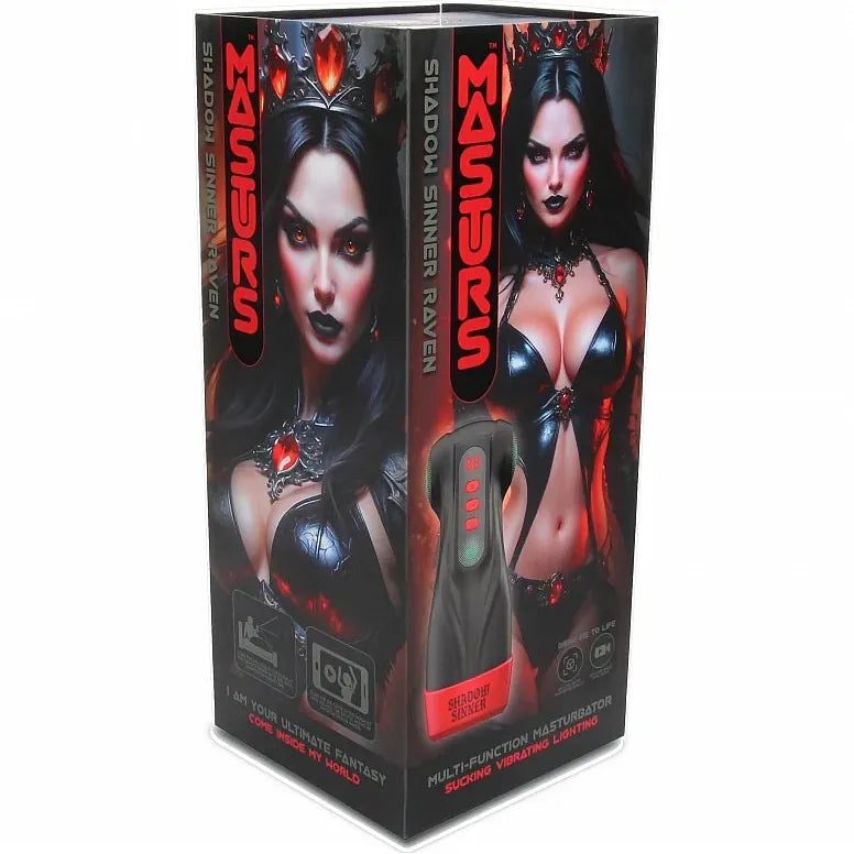 Masturbateur Vibrant à Succion - Raven Shadow Sinne | Réalité Virtuelle & Multi-Fonctions Shots Toys - Masturs Sensations plus