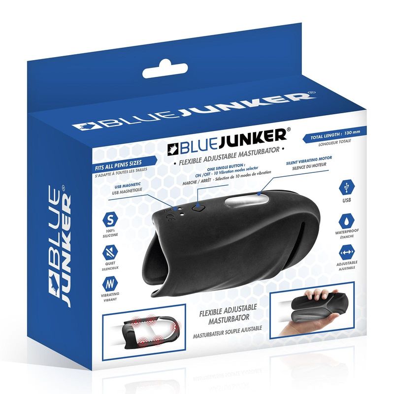 Masturbateur Vibrant - Blue Junker Ajustable | 10 Vibrations Puissant & Plaisir Intense Blue Junker Sensations plus