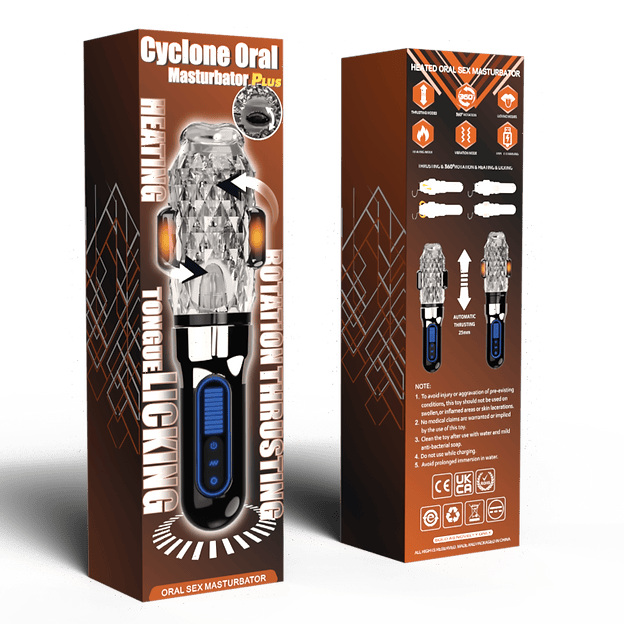 Masturbateur Vibrant - Cyclone Oral Plus | Effet Chauffant, de Léchage & Rotation 360° Secwell Sensations plus