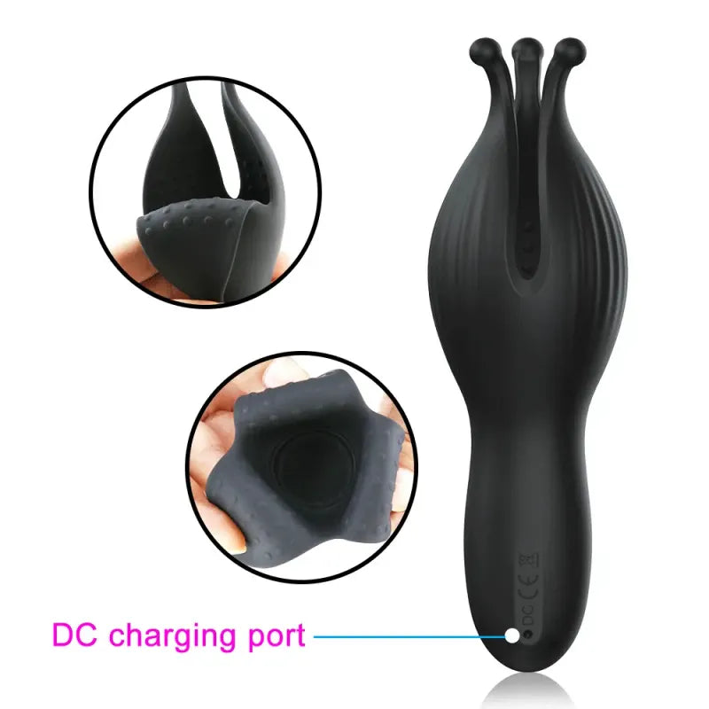Masturbateur Vibrant pour Gland - Trident Penis Exerciser | 10 Modes Profonds & Intenses Secwell Sensations plus