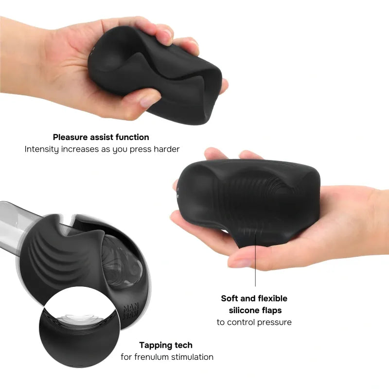 Masturbateur Vibrant & Tapotement - Man.Wand Sub.One | 5 vibration & 5 intensité Man.Wand Sensations plus