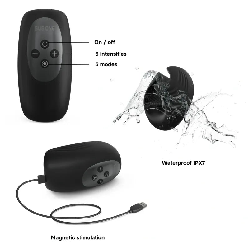 Masturbateur Vibrant & Tapotement - Man.Wand Sub.One | 5 vibration & 5 intensité Man.Wand Sensations plus