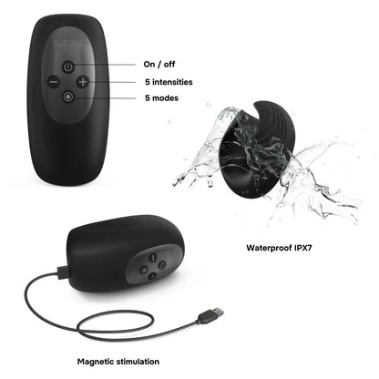 Masturbateur Vibrant & Tapotement - Man.Wand Sub.One | 5 vibration & 5 intensité Man.Wand Sensations plus