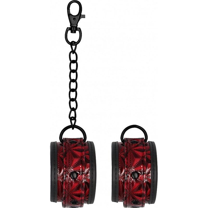 Menottes de Cheville de Luxe – Noir & Rouge | Élégance et Contrôle Absolu Ouch! Luxury Sensations plus
