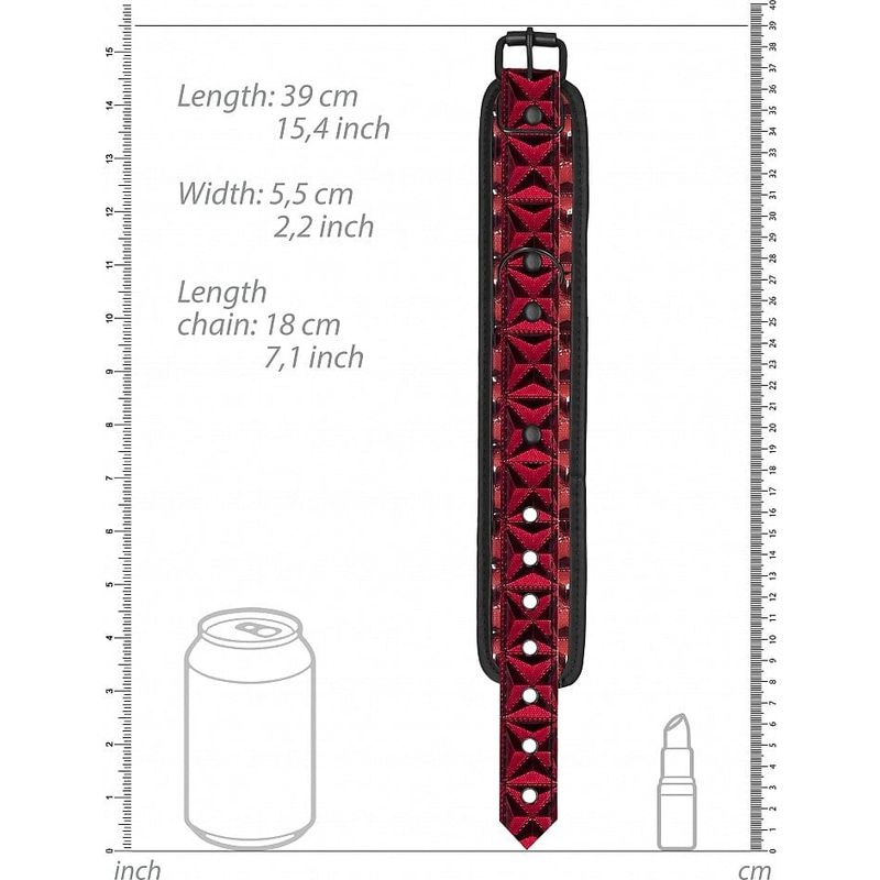 Menottes de Cheville de Luxe – Noir & Rouge | Élégance et Contrôle Absolu Ouch! Luxury Sensations plus