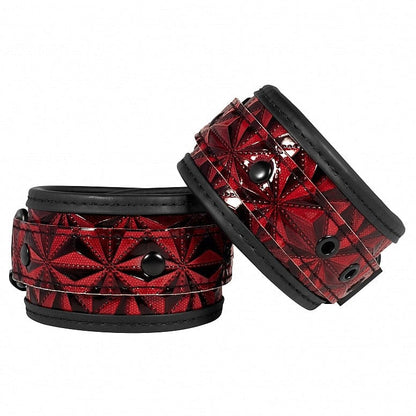 Menottes de Cheville de Luxe – Noir & Rouge | Élégance et Contrôle Absolu Ouch! Luxury Sensations plus