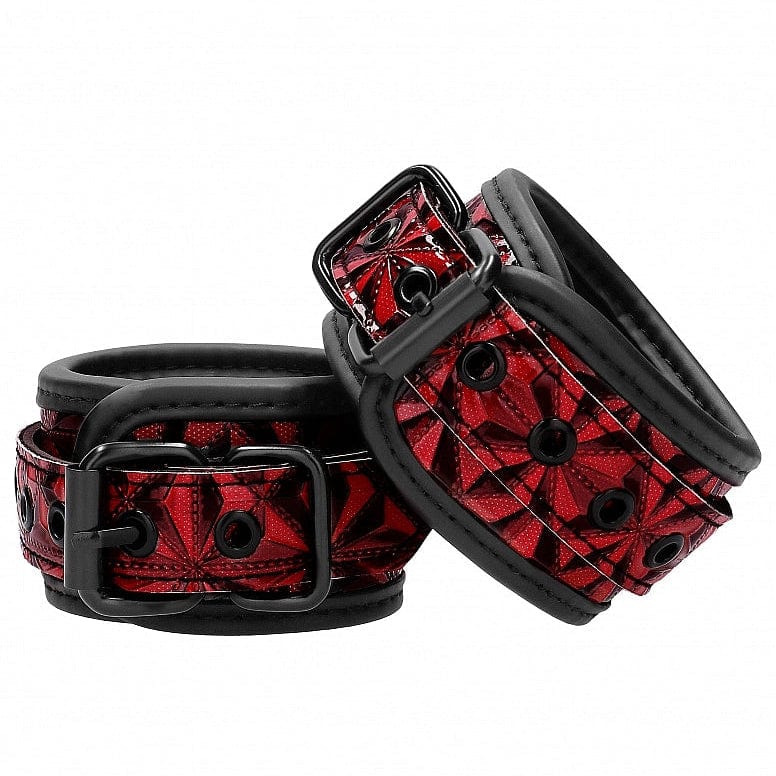 Menottes de Cheville de Luxe – Noir & Rouge | Élégance et Contrôle Absolu Ouch! Luxury Sensations plus