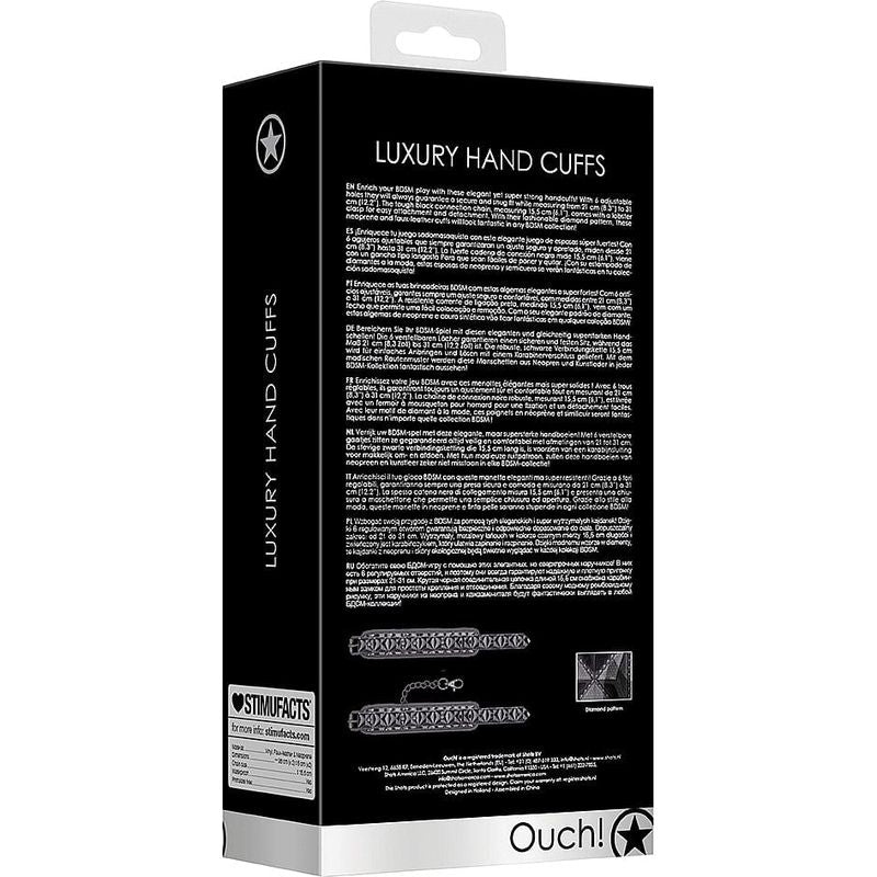 Menottes de Luxe - Luxury Hand Cuffs | BDSM Élégant et Confortable Sensations Plus Sensations plus