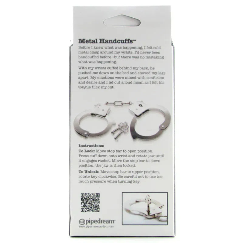 Menottes de Poignet - Fetish Fantasy Metal Cuffs | Sécuritaire & Élégantes pour Jeux BDSM Fetish Fantasy Series - Pipedream Sensations plus
