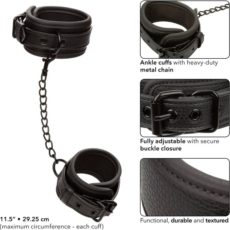 Menottes - Nocturnal Collection - Anfle Cuffs CalExotics Sensations plus