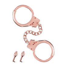Menottes Or Rose en Métal – FetishTentation | BDSM Sécuritaire & Élégance FetishTentation Sensations plus