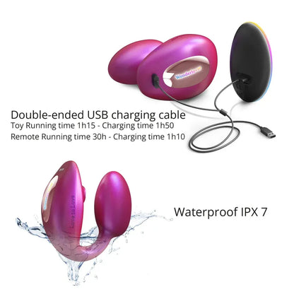 Œuf Vibrant Double Action avec Flapping - Wonderlover | Contrôle Total à Distance Love to Love Sensations plus