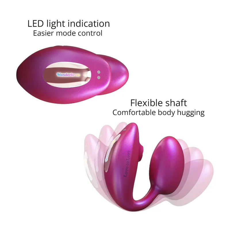 Œuf Vibrant Double Action avec Flapping - Wonderlover | Contrôle Total à Distance Love to Love Sensations plus
