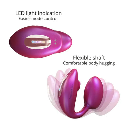 Œuf Vibrant Double Action avec Flapping - Wonderlover | Contrôle Total à Distance Love to Love Sensations plus