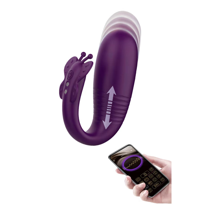 Œuf Vibrant Va-et-Vient Connecté - Pretty Love Klay | Double Stimulation Point G & Clitoris Pretty Love Sensations plus