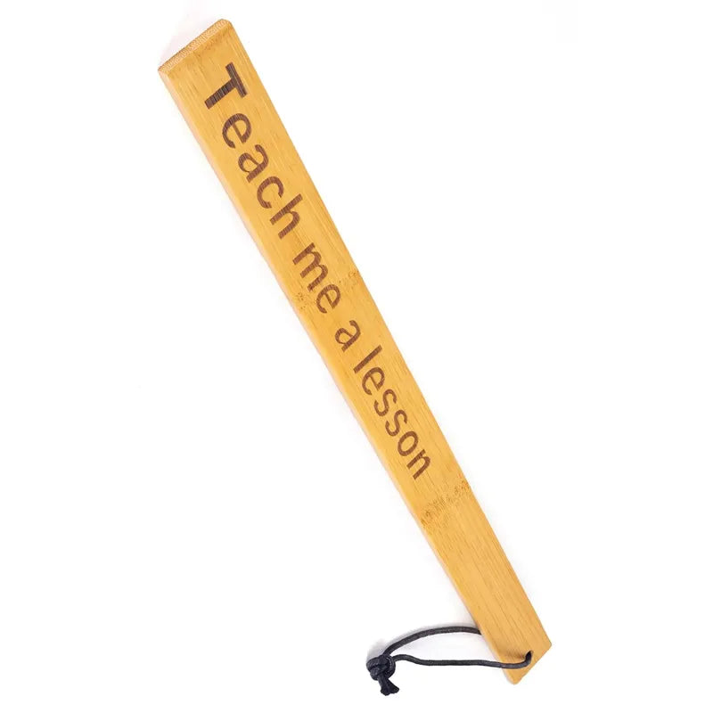 Paddle BDSM - “Teach Me / Rule Me” Bambou 40 cm | Fessées Précises & Intenses FetishTentation Sensations plus