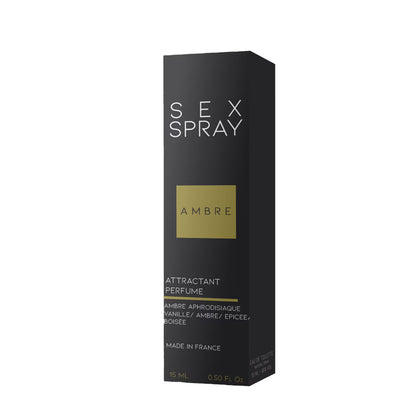 Parfum Homme aux Phéromones - Sex Spray Ambre 15 ml | Séduction & Charisme Instantané Ruf - Parfum Sensations plus