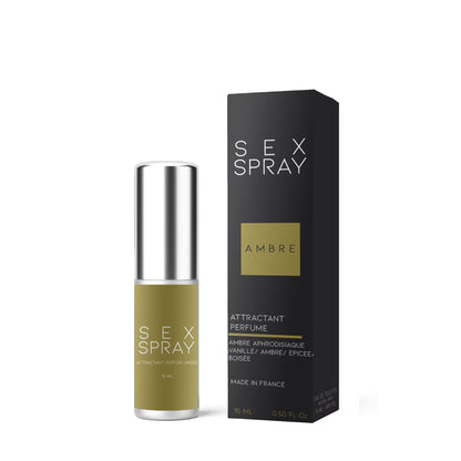 Parfum Homme aux Phéromones - Sex Spray Ambre 15 ml | Séduction & Charisme Instantané Ruf - Parfum Sensations plus