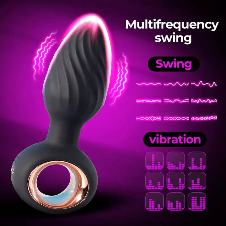 Plug Anal avec Rotation 360 - Scewell - Aisi Pull Ring Twist Anal Plug Secwell Sensations plus