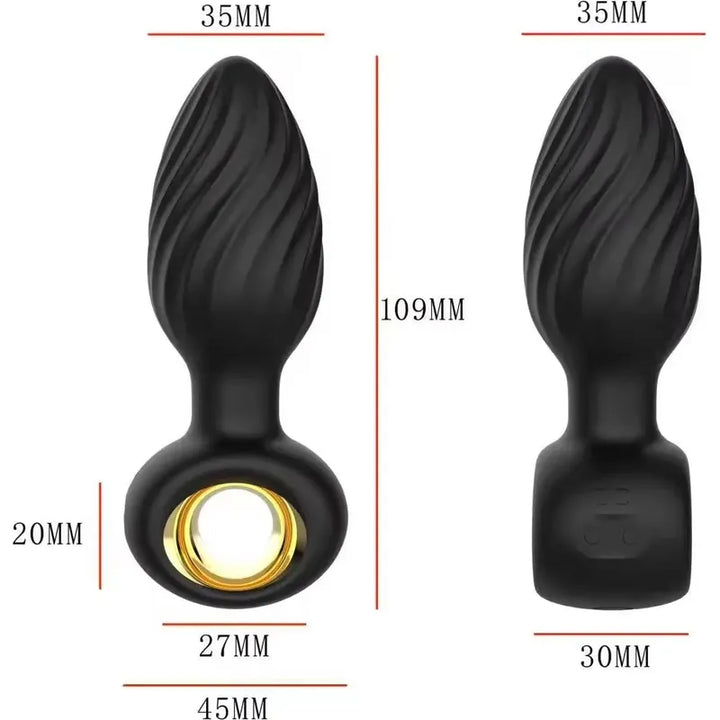 Plug Anal avec Rotation 360 - Scewell - Aisi Pull Ring Twist Anal Plug Secwell Sensations plus