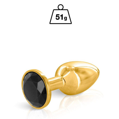 Plug Anal & Bijou 3 Tailles - Hidden Eden Angel Gold Black | Plug anal en Or & Cristal Noir Hidden Eden Sensations plus