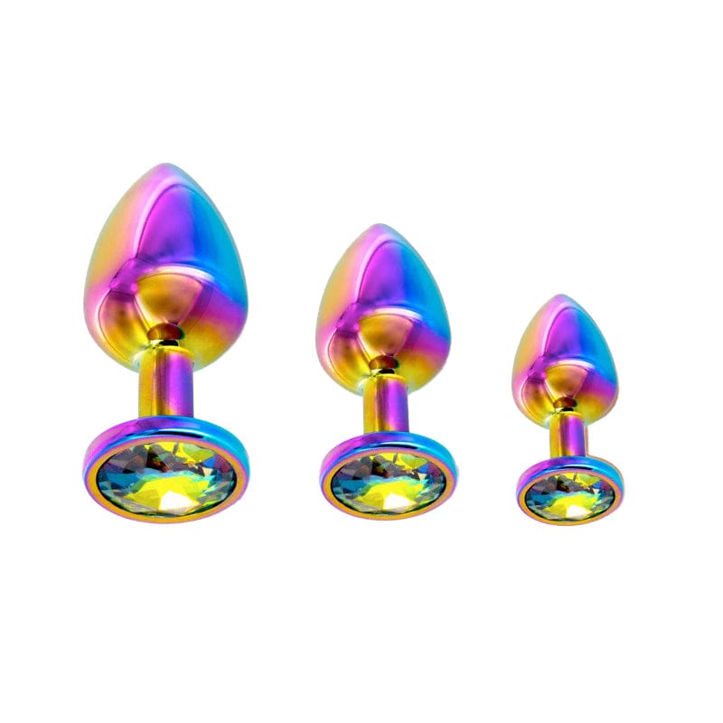 Plug Anal & Bijou 3 Tailles - Hidden Eden Rainbow | Bijou Anal Arc-en-Ciel & Élégance Hidden Eden Sensations plus