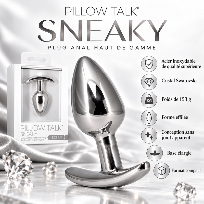 Plug Anal en Acier Inoxydable - Sneaky | Pillow Talk Pillow Talk Sensations plus