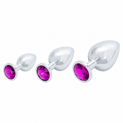 Plug Anal en Argent avec Pierre Mauve - Anal Luxure | Adore U Adore U - Anal Luxure Sensations plus