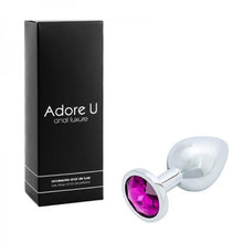 Plug Anal en Argent avec Pierre Mauve - Anal Luxure | Adore U Adore U - Anal Luxure Sensations plus