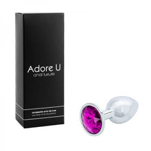 Plug Anal en Argent avec Pierre Mauve - Anal Luxure | Adore U Adore U - Anal Luxure Sensations plus
