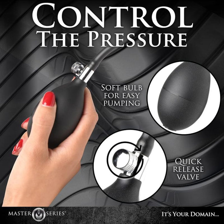 Plug Anal Gonflable - Master Series - Ass Puffer Nubbed Inflatable Anal Plug Master Series Sensations plus