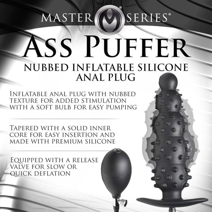 Plug Anal Gonflable - Master Series - Ass Puffer Nubbed Inflatable Anal Plug Master Series Sensations plus