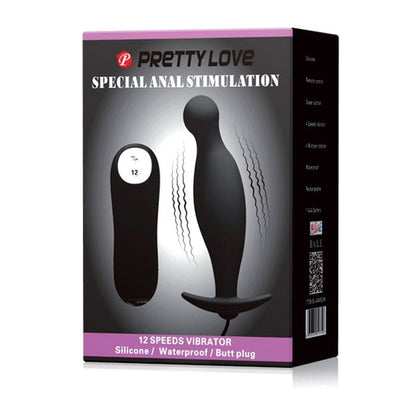 Plug Anal & Masseur de Prostate - Pretty Love | 12 Vibrations, Silicone Doux & Ergonomique Pretty Love Sensations plus