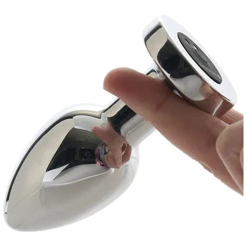 Rechargeable Vibrating Anal Plug - Gender X - Rockin Metal Plug XL Sil Sensations Plus Rechargeable Vibrating Anal Plug - Gender X - Rockin Metal Plug XL Sil Sensations Plus