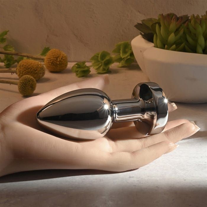 Rechargeable Vibrating Anal Plug - Gender X - Rockin Metal Plug XL Sil Sensations Plus Rechargeable Vibrating Anal Plug - Gender X - Rockin Metal Plug XL Sil Sensations Plus