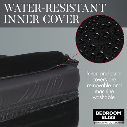 Positionneur Sexuel - Bedroom Bliss | Menottes & Coussins Velours Noir pour Jeux BDSM Bedroom Bliss Sensations plus