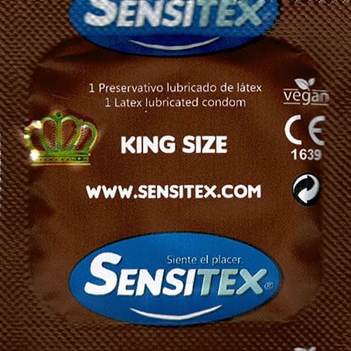 Préservatifs en latex extra-large - Sensitex King Size | Largeur XXL de 60 mm & Naturel Sensitex Sensations plus