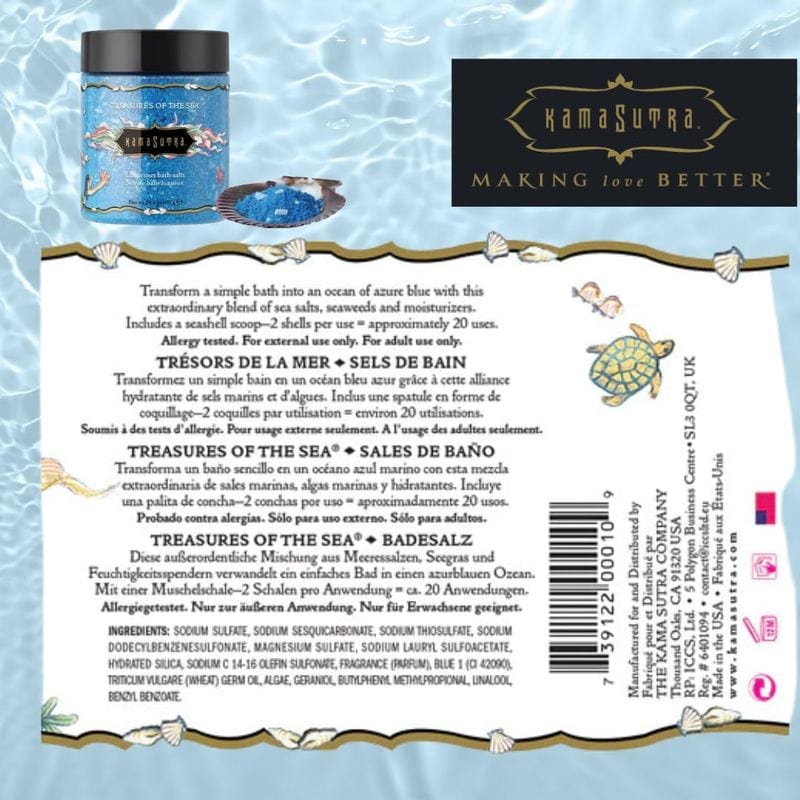 Produit de de bain - Kamasutra - Sel de mer - Trésors de la mer Kamasutra Sensations plus