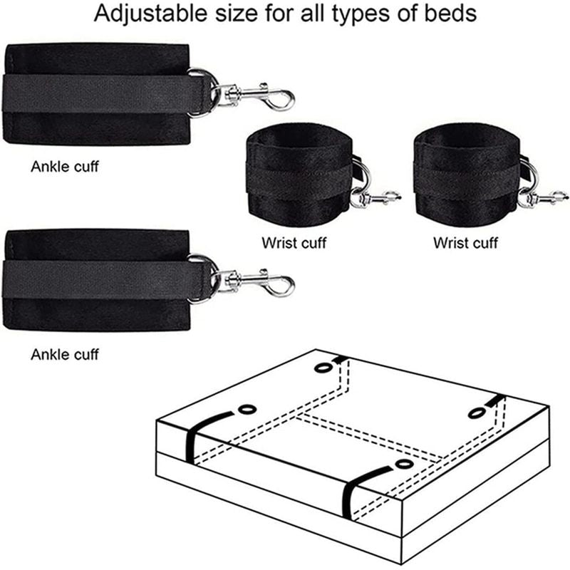 Sangles d’Attaches de Lit - FetishTentation | Immobilisation des Poignets & Chevilles FetishTentation Sensations plus