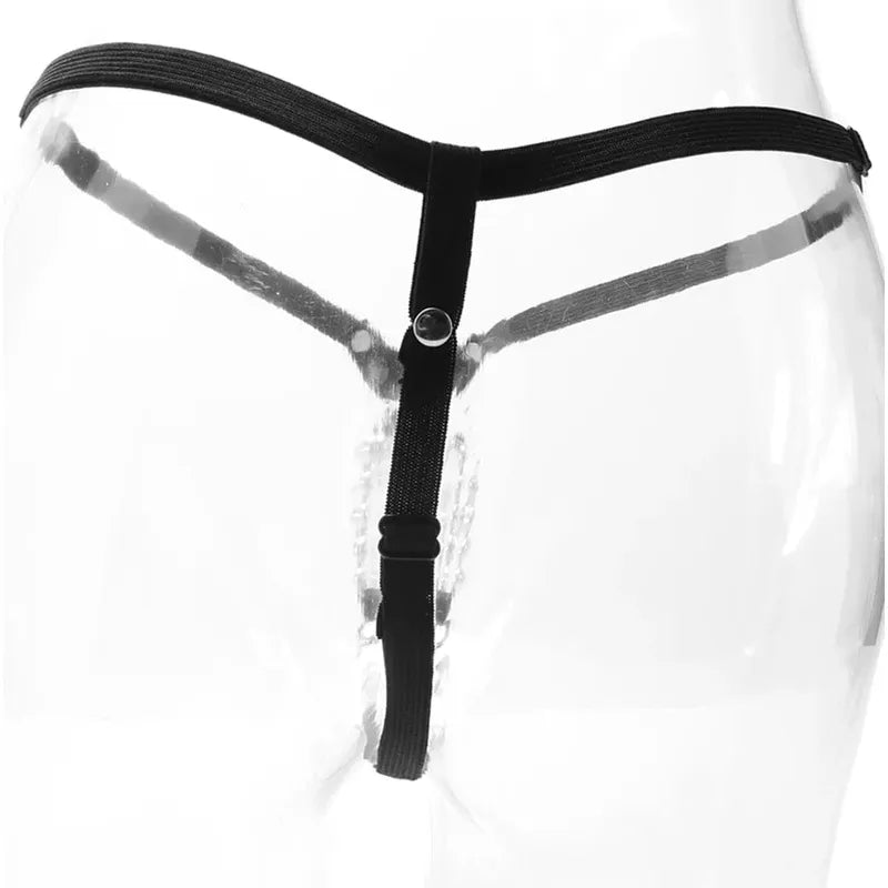 Sous-vêtements Sexy - CalExotics - Lover's Thong avec perles de plaisir CalExotics Sensations plus