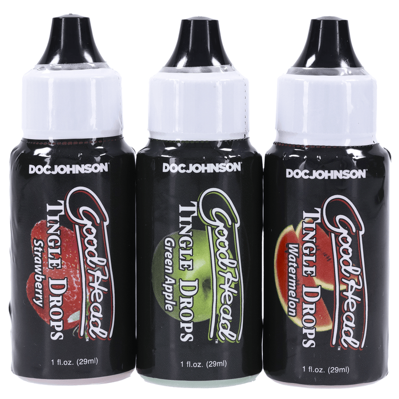 Stimulant Oral - GoodHead Tingle Drops |  Coffret de 3 Boosters pour Sexe Oral GoodHead Sensations plus