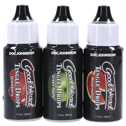 Stimulant Oral - GoodHead Tingle Drops |  Coffret de 3 Boosters pour Sexe Oral GoodHead Sensations plus