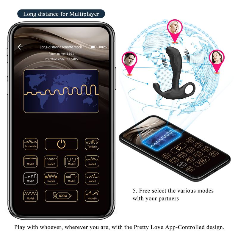 Stimulateur Anal Connecté Prostate & Périnée - Andrew | Pretty Love Pretty Love Sensations plus